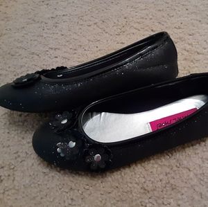 Girl s flat sparkly slip ons